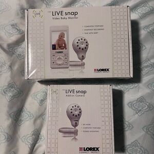 Lorex LIVE Snap White Video Baby Monitor and add-on camera bundle NEW SEALED